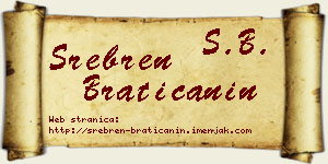 Srebren Bratičanin vizit kartica